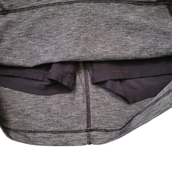 Athleta Heathered Gray Skort Inner Shorts MT EXCURSION Skirt Pockets - Picture 6 of 9